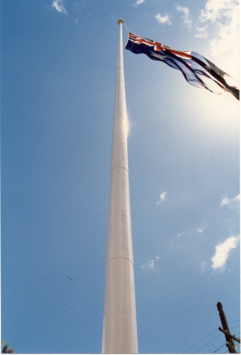 Flag-raising ceremony at Dame Mary Gilmore Park