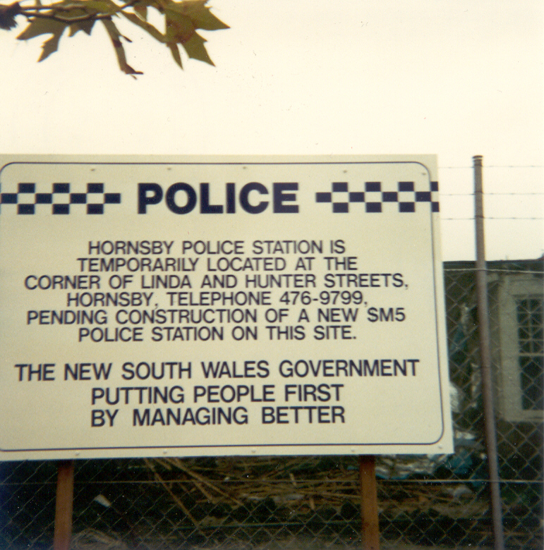 Old Hornsby Police Station at the time of demolition