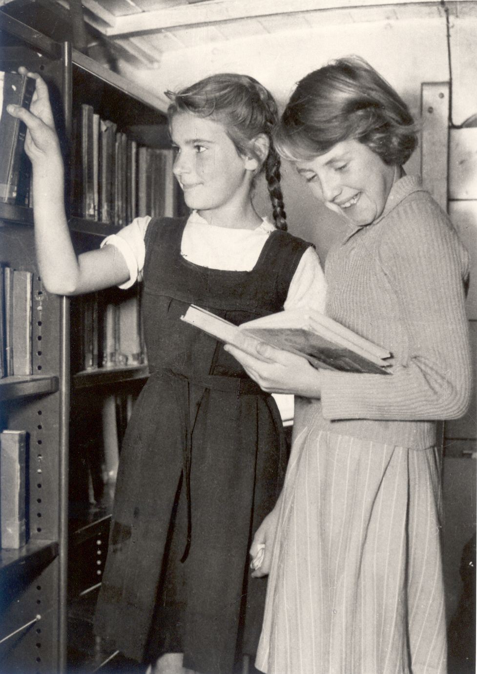 Inside the Travelling Library's van