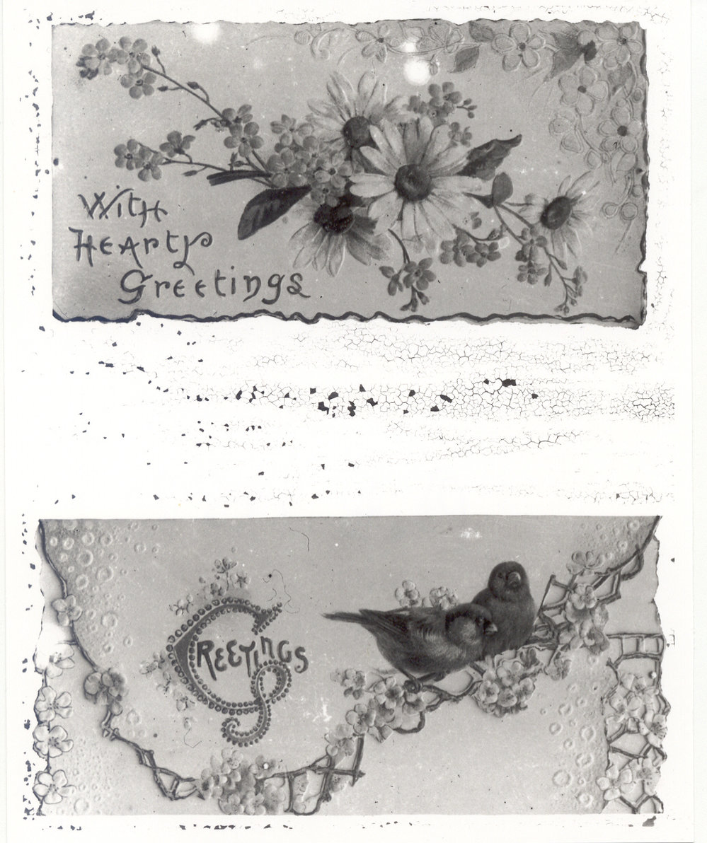 Greeting cards made by George Hawkins, c. 1912
