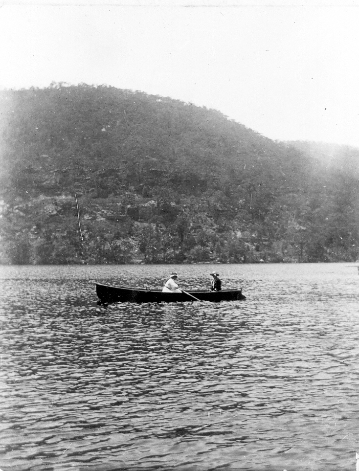 Rowboat on Hawkesbury River, c. 1900