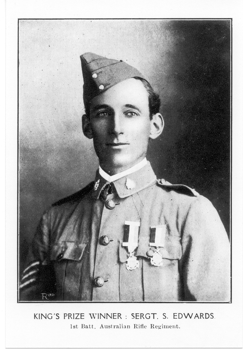 King's Prize Winner: Sergeant S Edwards, 1st Battalion, Australian Rifle Regiment