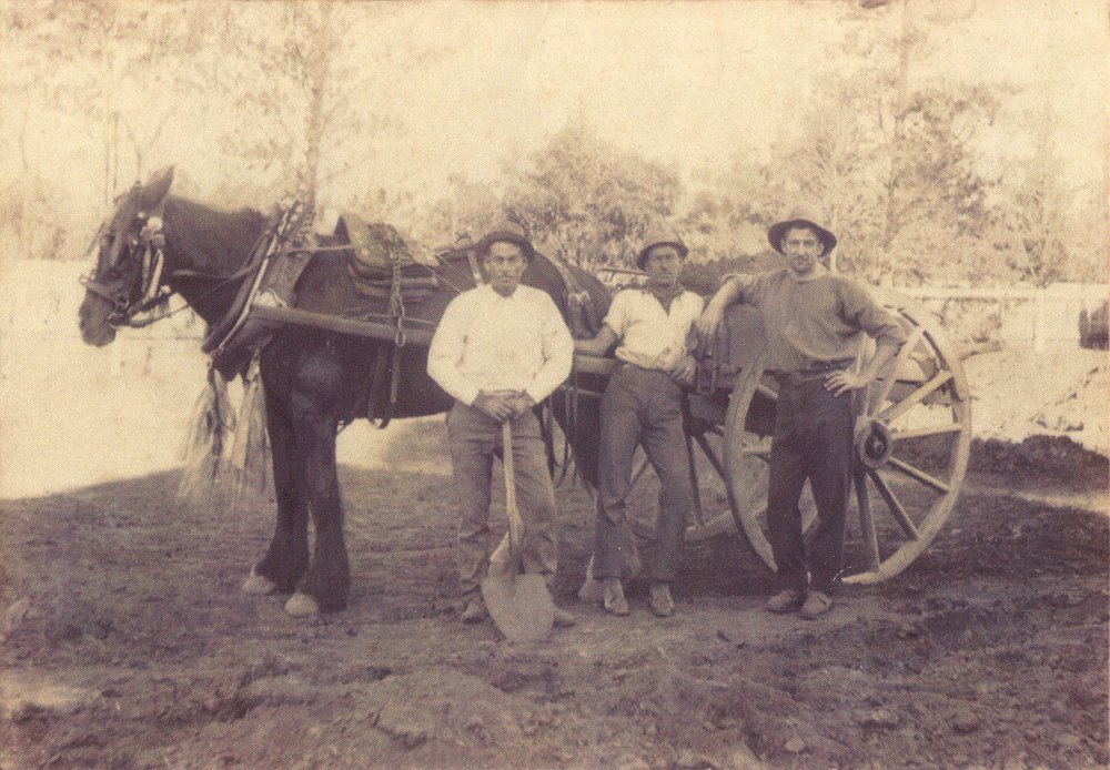 Workmen with horse and cart, c. 1920