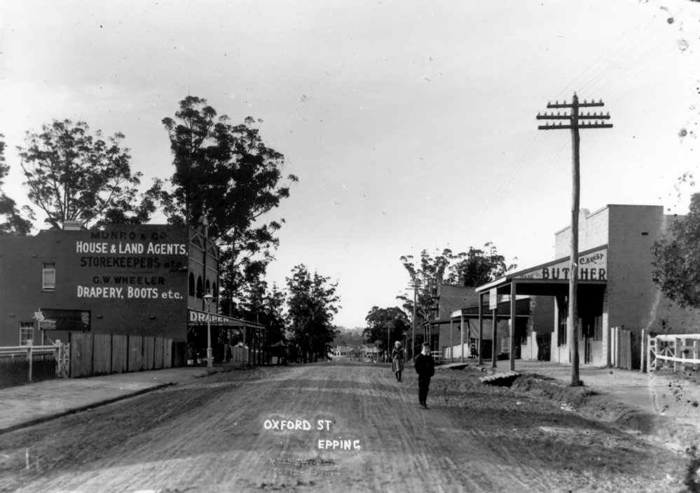 Oxford Street, Epping, looking north, c. 1907