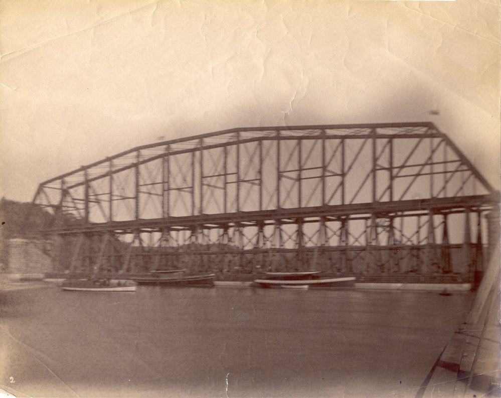 First Hawkesbury River Railway Bridge under construction, c. 1889