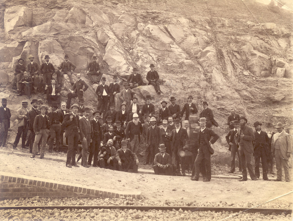 Employees of Union Bridge Company at Brooklyn - First Hawkesbury River Railway Bridge