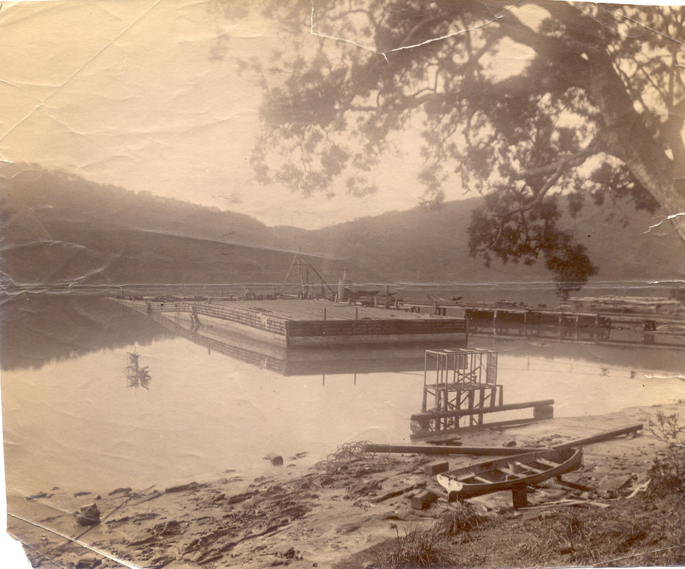 Dock used in building the First Hawkesbury River Railway Bridge