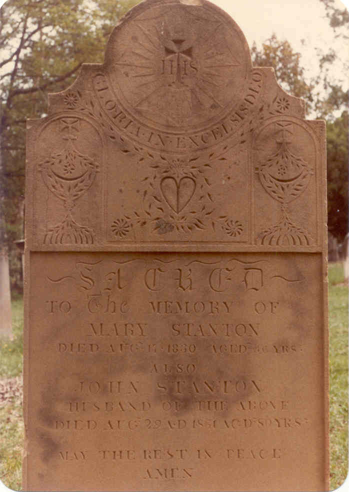 Tombstone of Mary and John Stanton