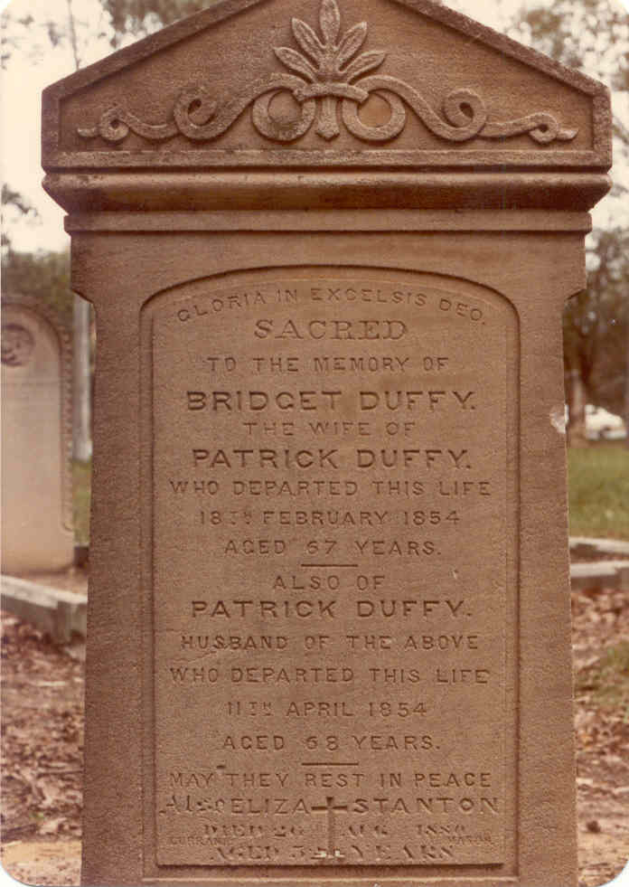 Tombstone of Bridget and Patrick Duffy