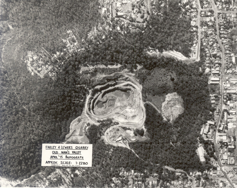 Aerial photograph of Hornsby Quarry