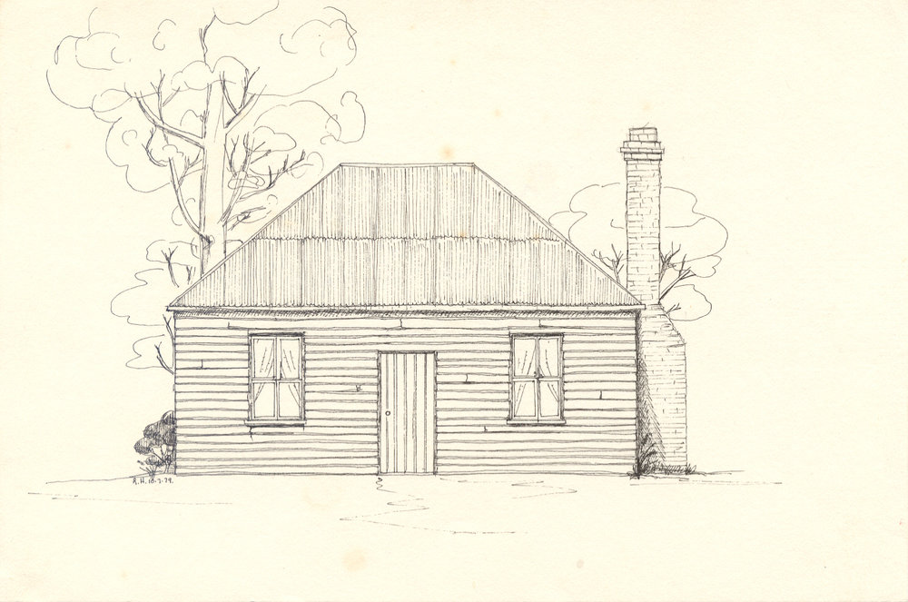 Drawing of Shield's house, Goodlands Avenue, Thornleigh