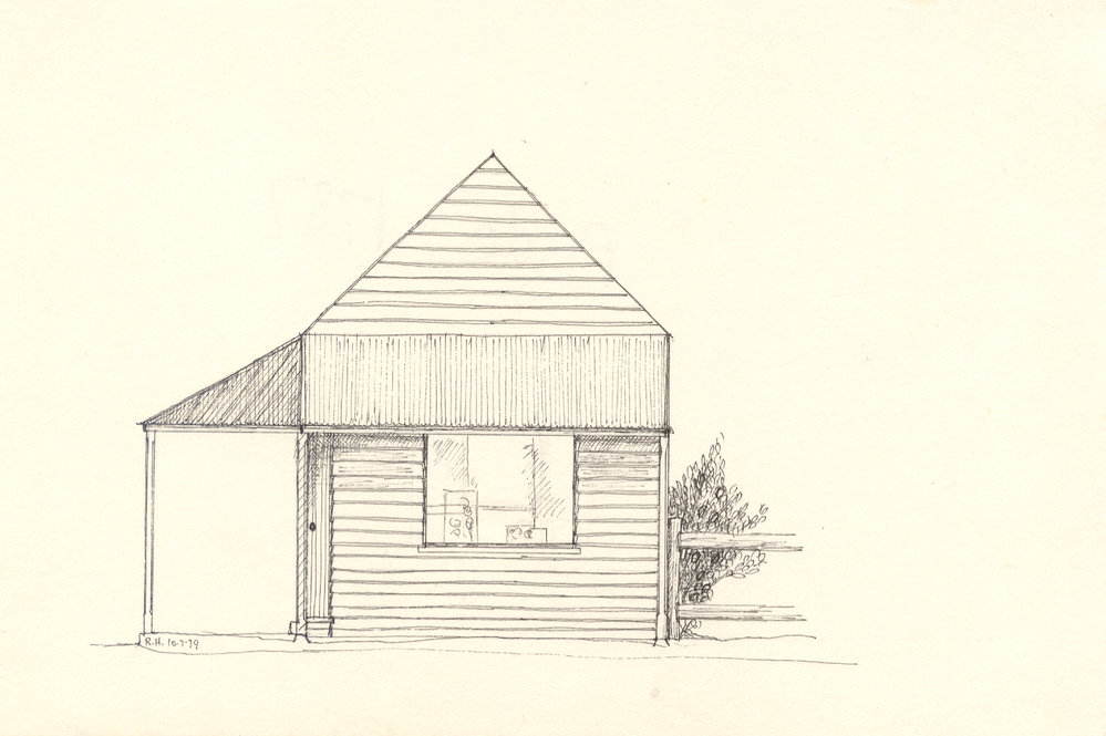 Drawing of Thornleigh barber's shop