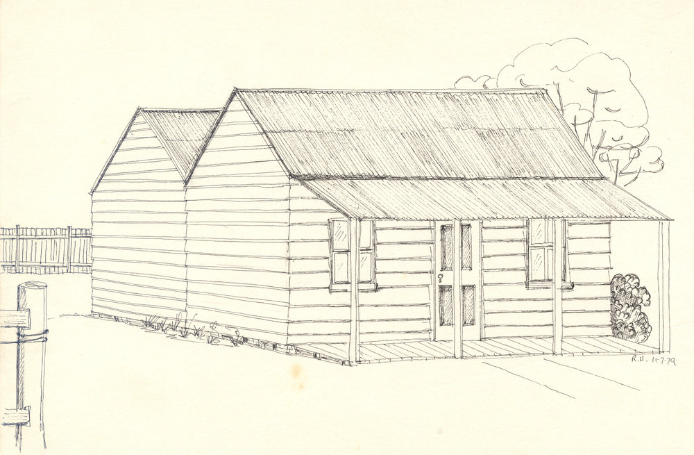 Drawing of railwayman's cottage, Railway Parade, Thornleigh