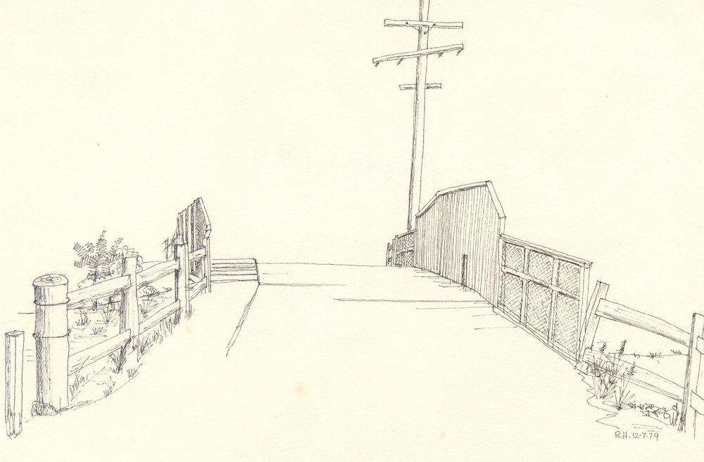 Drawing of Wells Street Bridge