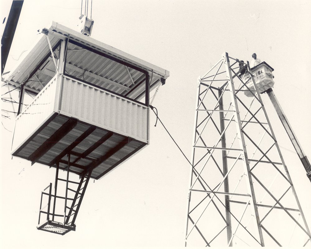 Fire spotting tower under construction at Galston