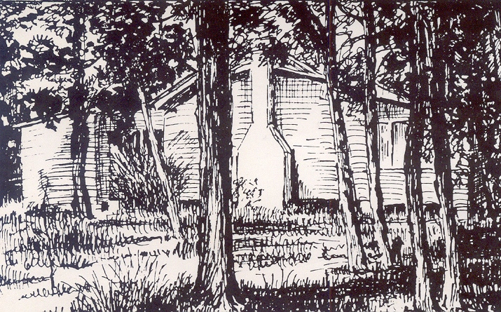 Pen-drawing of "Inglewood", Hornsby