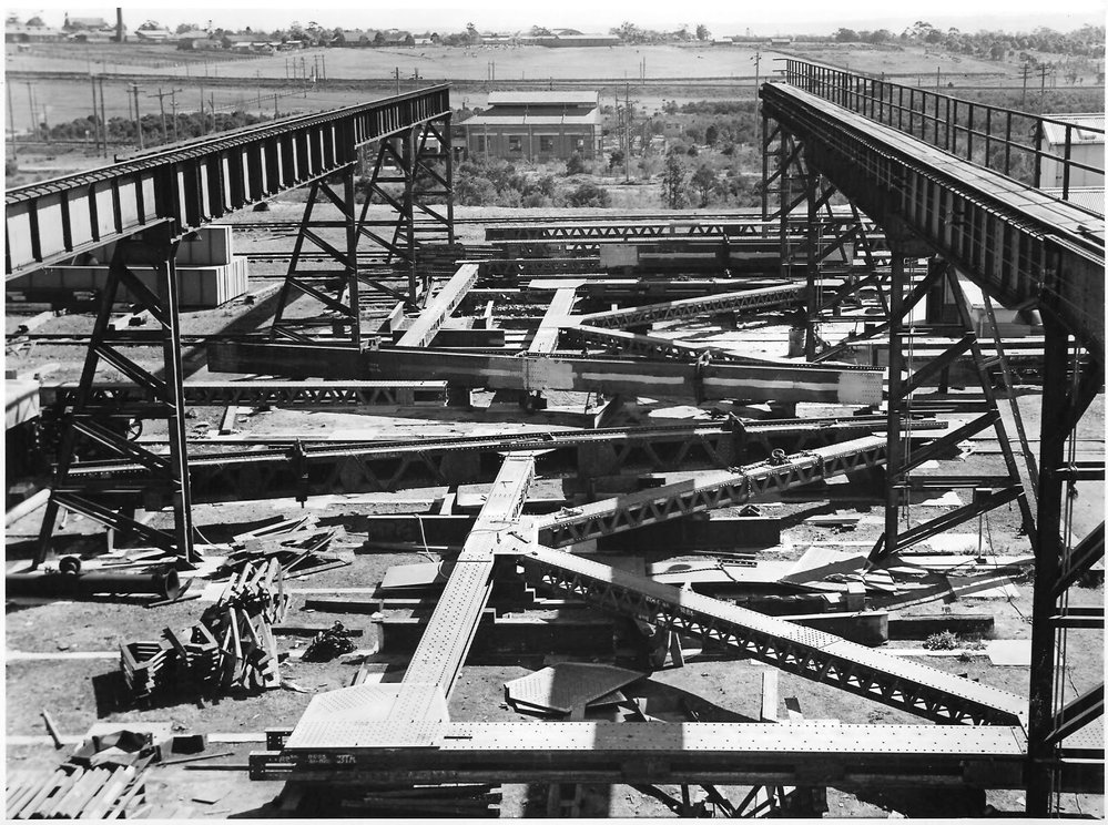 The second Hawkesbury River Railway Bridge being fabricated at Chullora