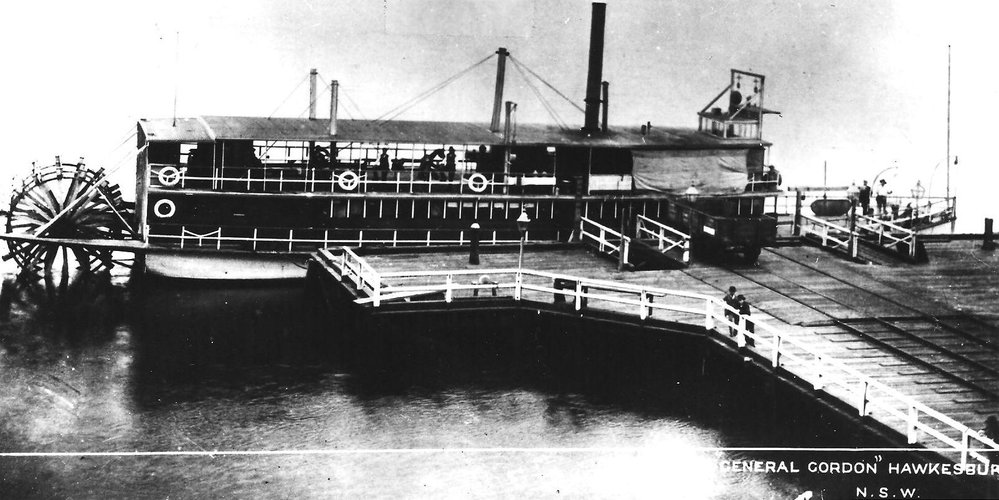 General Gordon paddle steamer, Hawkesbury River, c. 1886