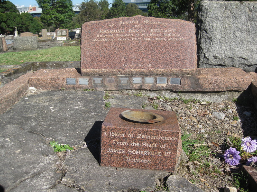 Grave of Ray Bellamy, Macquarie Park Cemetery