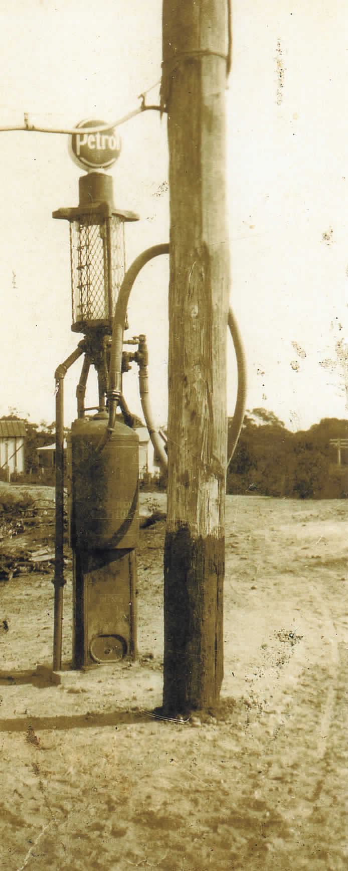 Petrol pump at Foster's Store, Berowra, 1920s