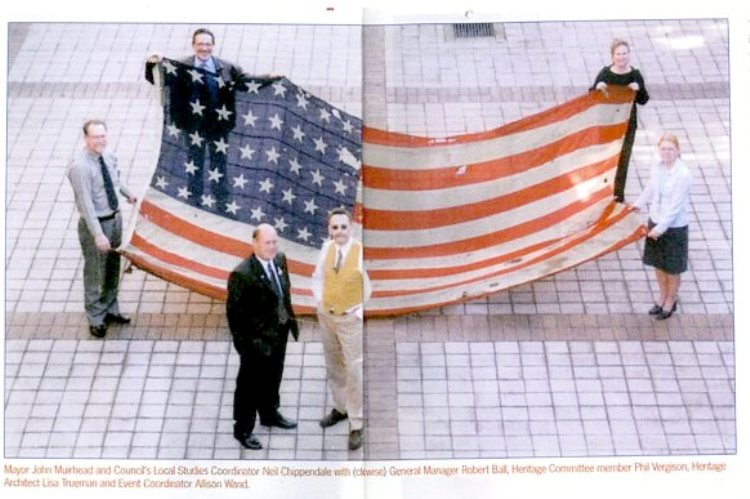 The flag returns - First Hawkesbury River Railway Bridge