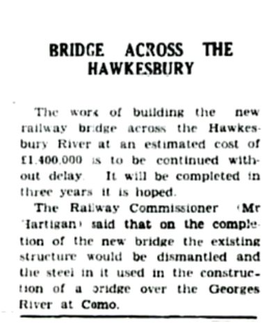 Bridge across the Hawkesbury