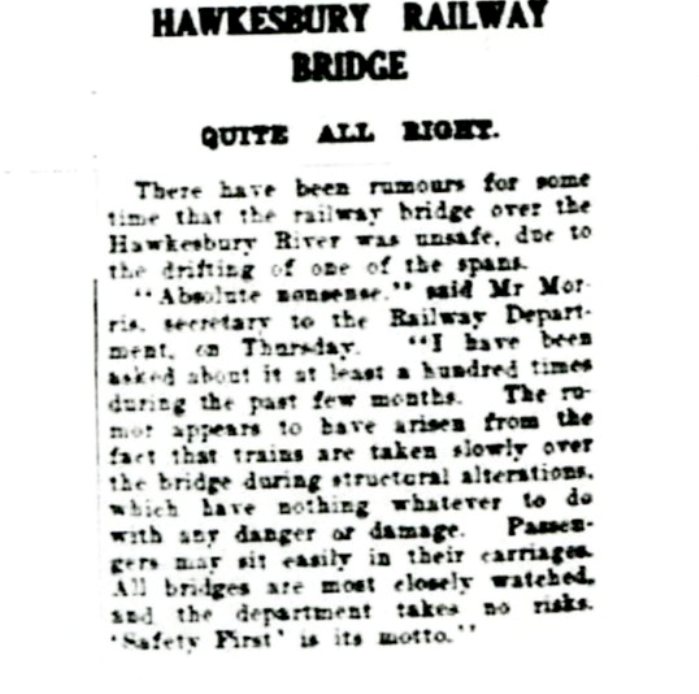 Hawkesbury Railway Bridge Quite All Right