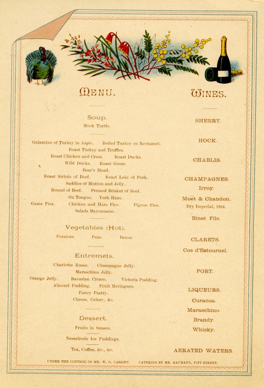 Menu card - First Hawkesbury River Railway Bridge
