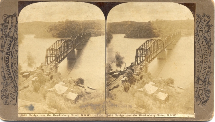 Stereoscopic view of the completed bridge