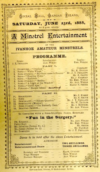 A Minstrel Entertainment - First Hawkesbury River Railway Bridge