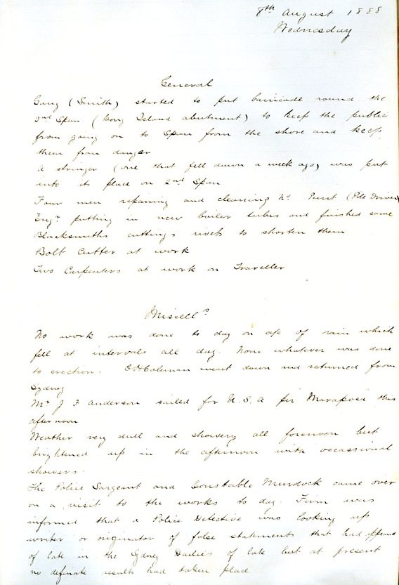 Extract from the Morse and Ryland Record Book