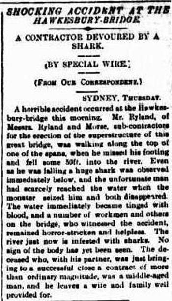 Shocking Accident at the Hawkesbury Bridge