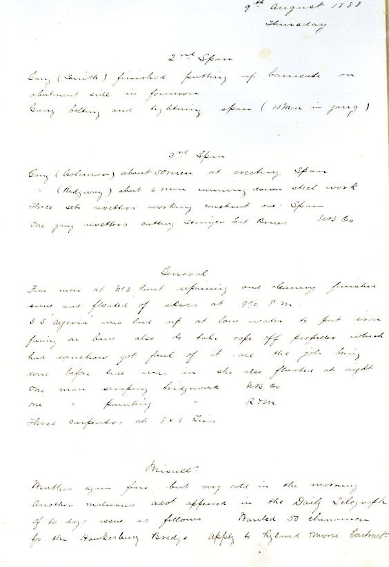 Extract from the Morse and Ryland Record Book
