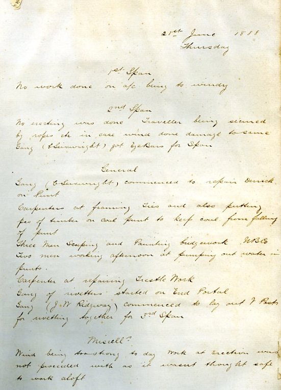 Extract from the Morse and Ryland Record Book