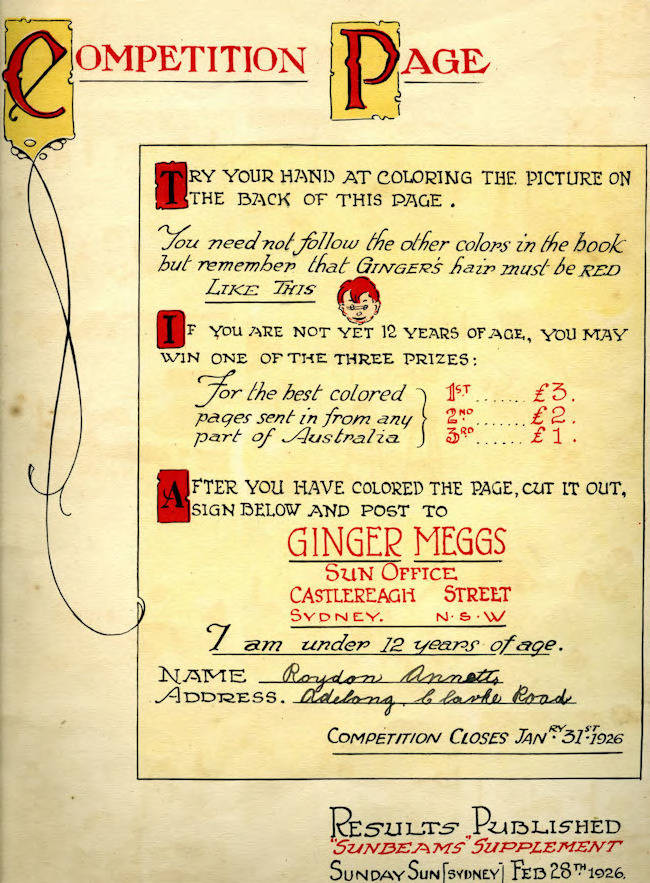 Ginger Meggs competition