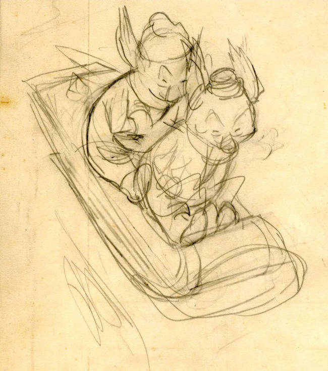 Koalas on a sled