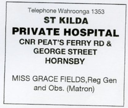 St. Kilda Private Hospital.