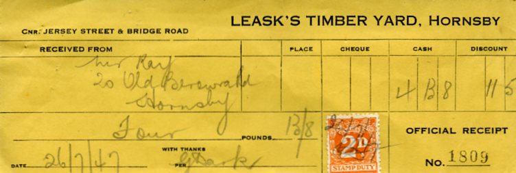 Leask's Timber Yard.
