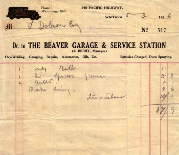 Beaver Garage and Service Station, Waitara