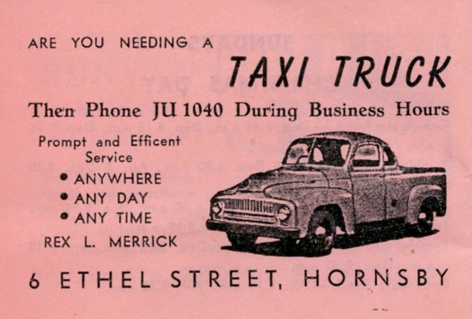 Rex Merrick's Taxi Truck's.