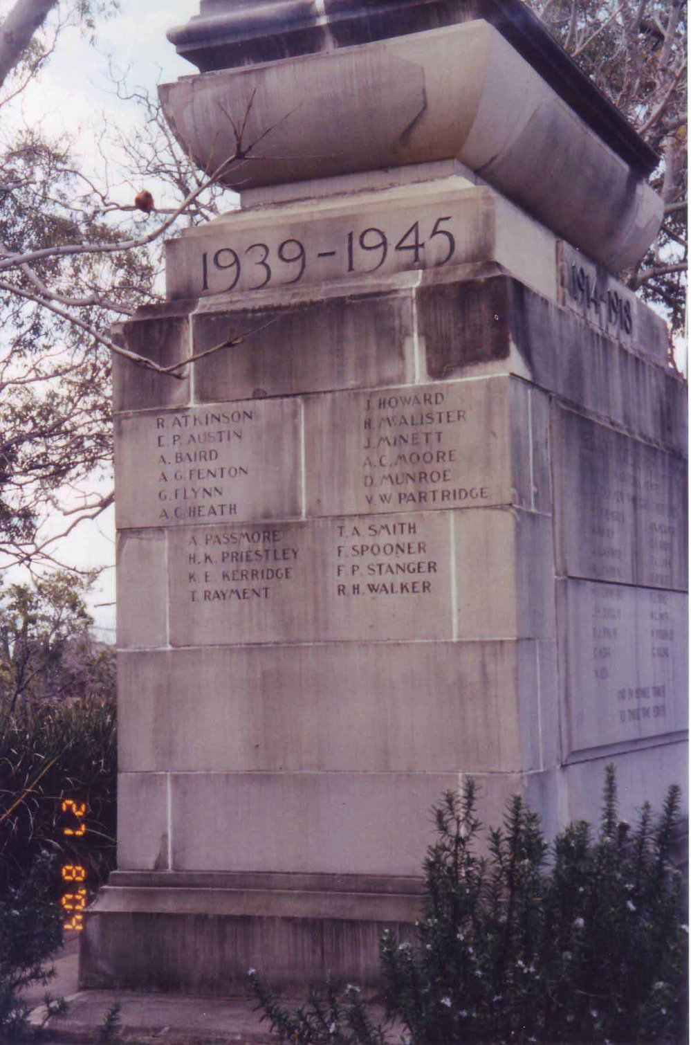 Beecroft Cenotaph - World War Two