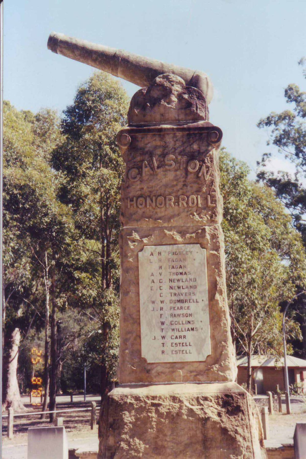Galston War Memorial - World War One (front panel)