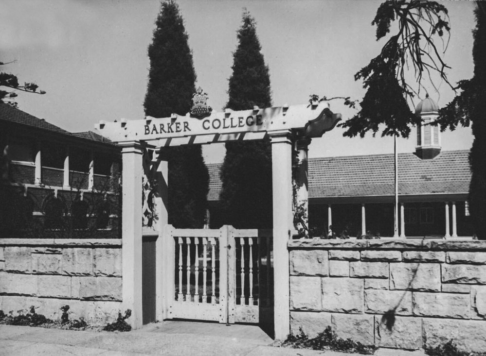 Barker College  gate, C. 1935