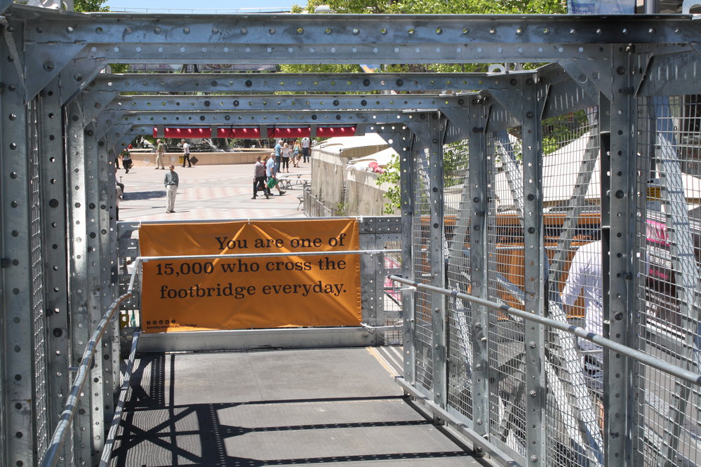 Hornsby footbridge construction