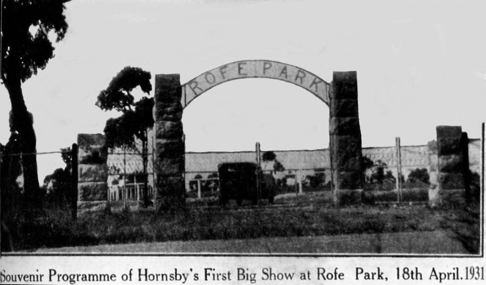 Entrance to Rofe Park, Hornsby Heights, 1931
