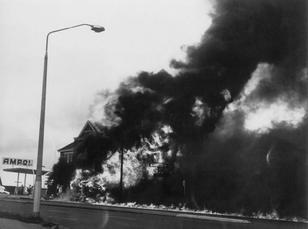 Fire at Hornsby Fire Station, 1971