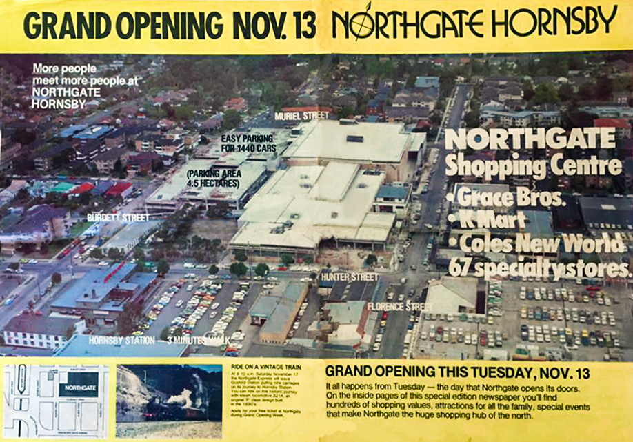 Opening of Northgate Hornsby advertisement, 1979