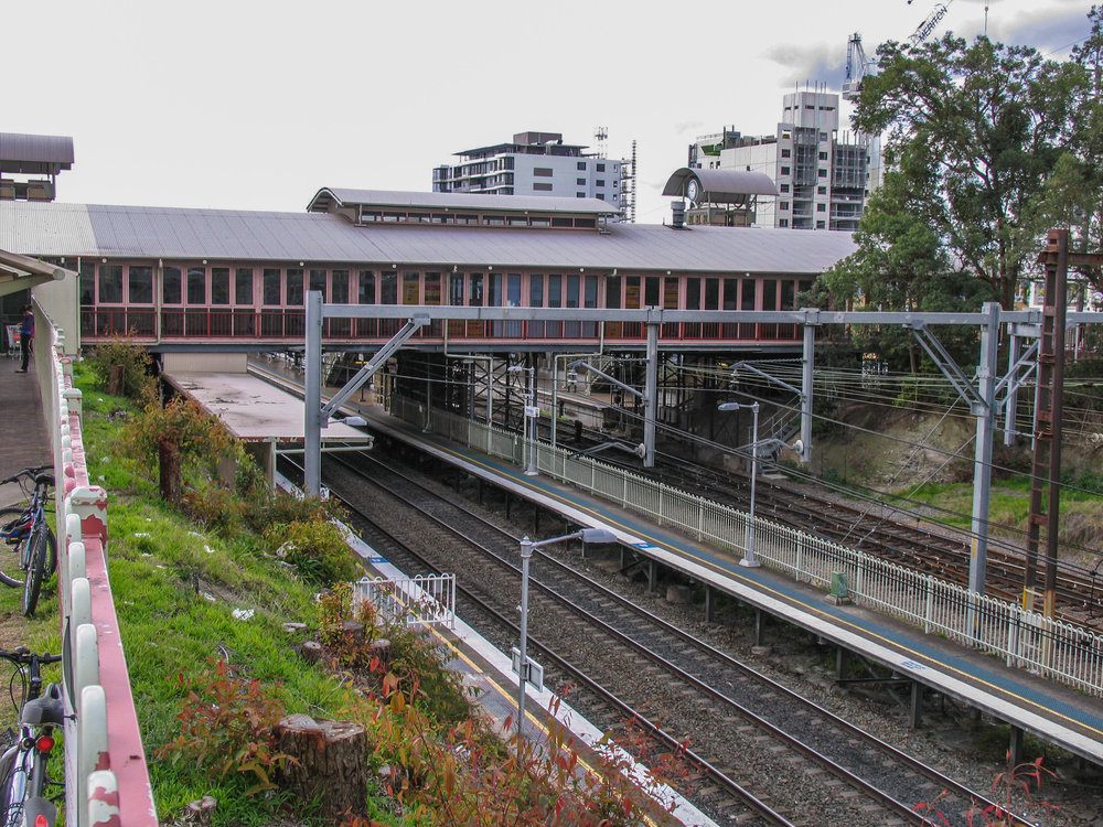 Hornsby Railway Station prior to addition of 5th platform