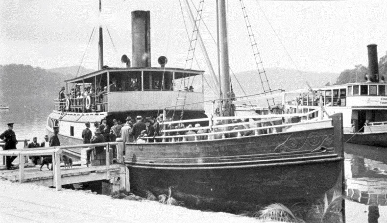 People boarding the SS Erringhi at Brooklyn, C. 1925