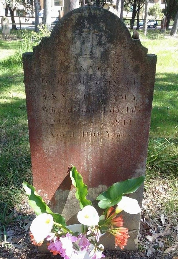 Headstone of Ann Bellamy